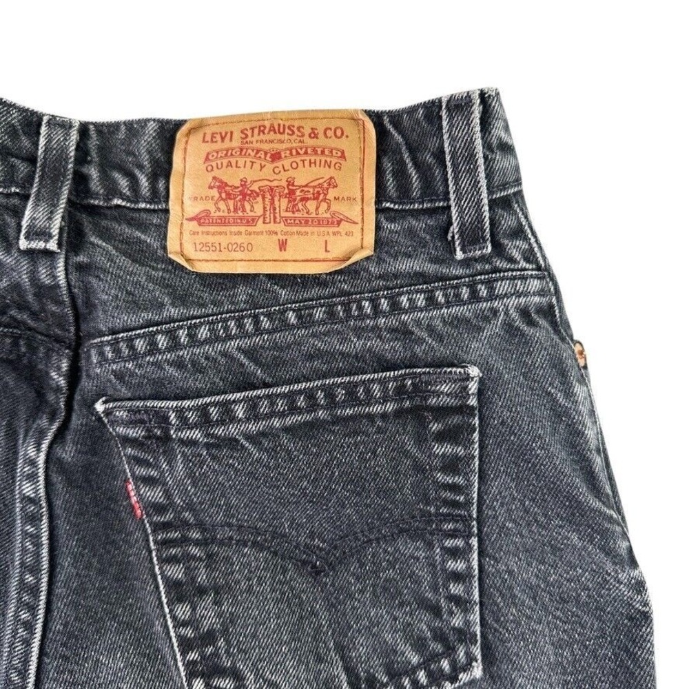 Levi's Jeans Womens 10 Black 12551-0260‎ High Rise Tapered Relaxed Made in USA